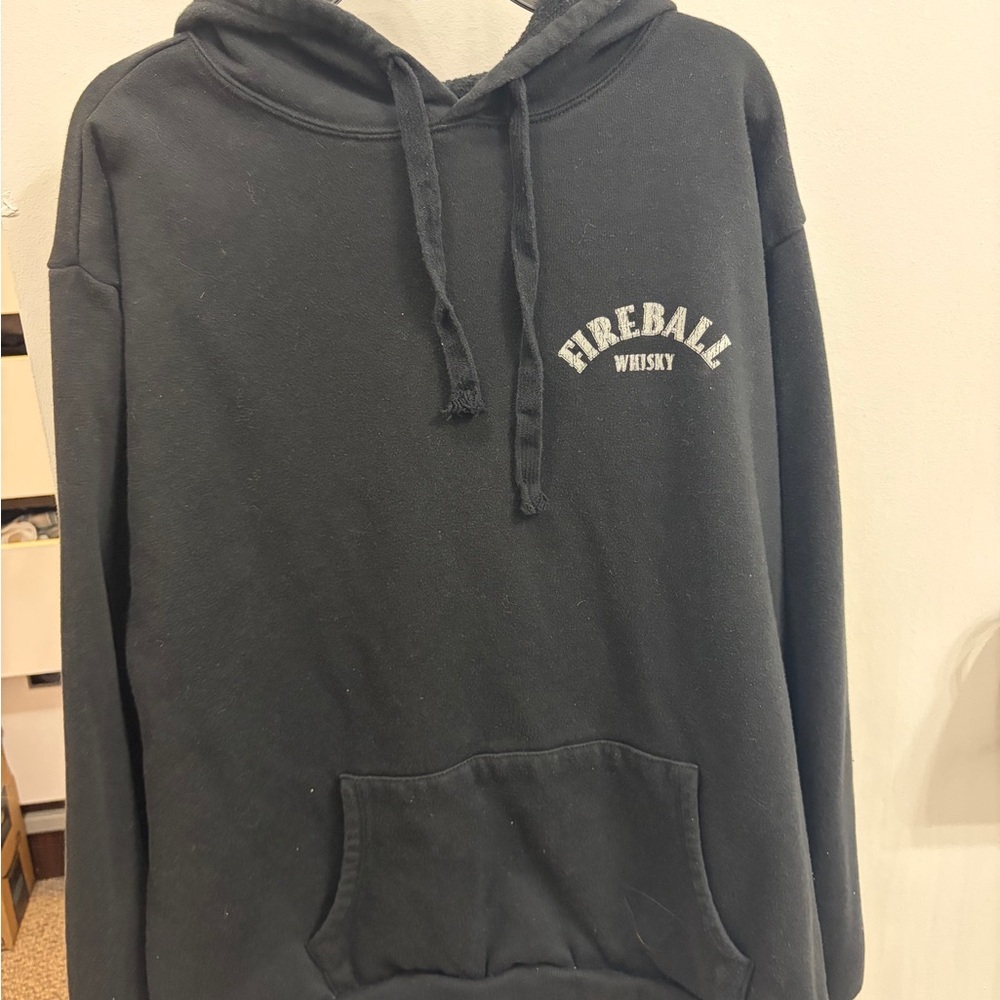 Tilly's Black Fireball Whiskey Logo Hoodie